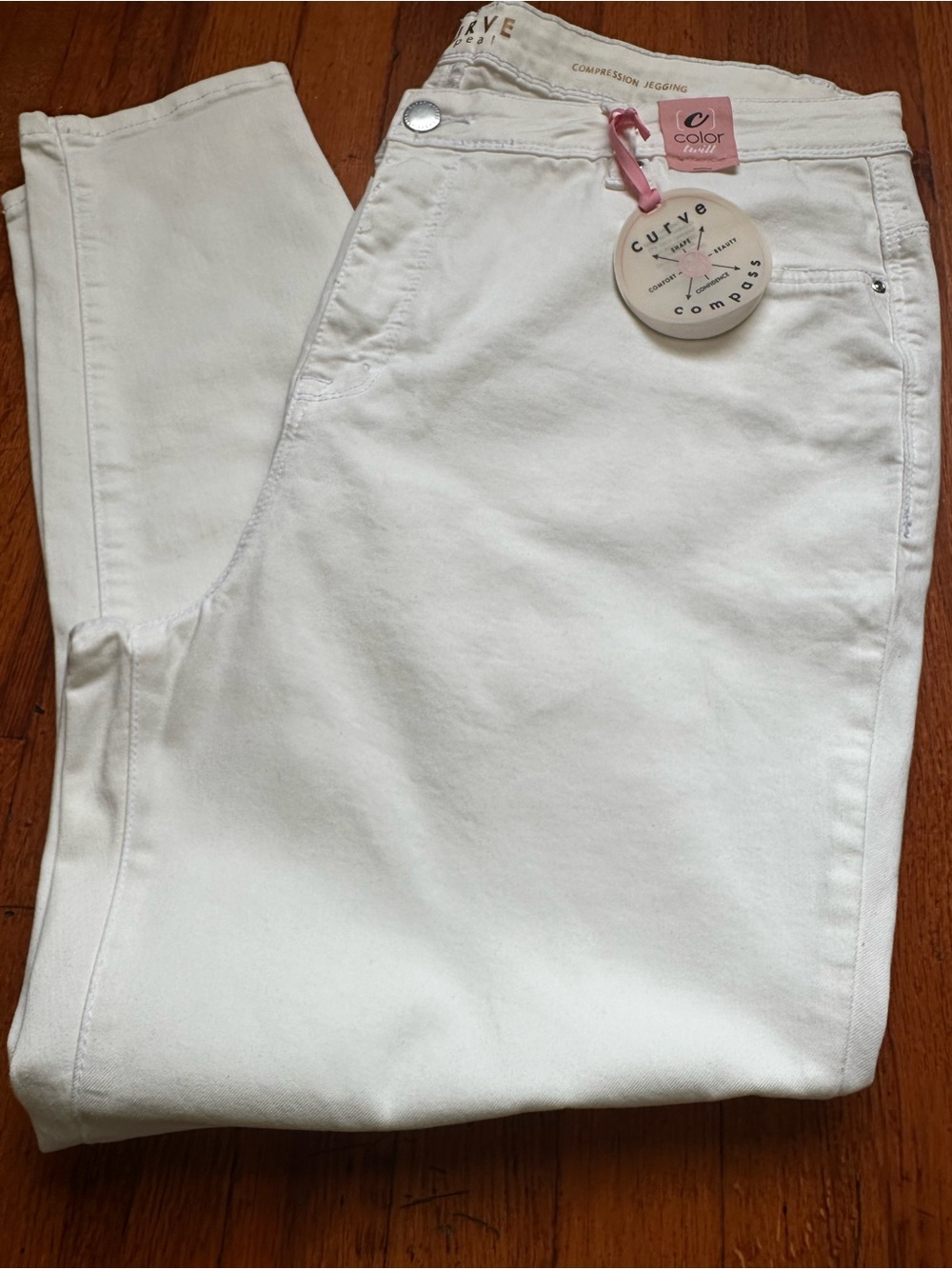 CURVE appeal Jeans Compression Jegging size 20 W color Beige